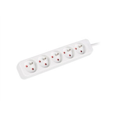 Lanberg Cable Power Strip, 5X French Outlets Quality-Grade Copper, 1.5 m , PS0-05E-0150-W Lanberg Cable Power Strip, 5X French Outlets Quality-Grade Copper, 1.5 m , PS0-05E-0150-W
