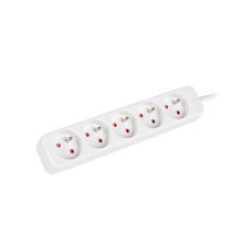 Lanberg Cable Power Strip, 5X French Outlets Quality-Grade Copper, 1.5 m , PS0-05E-0150-W