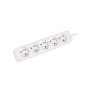 Lanberg Cable Power Strip, 5X French Outlets Quality-Grade Copper, 1.5 m , PS0-05E-0150-W