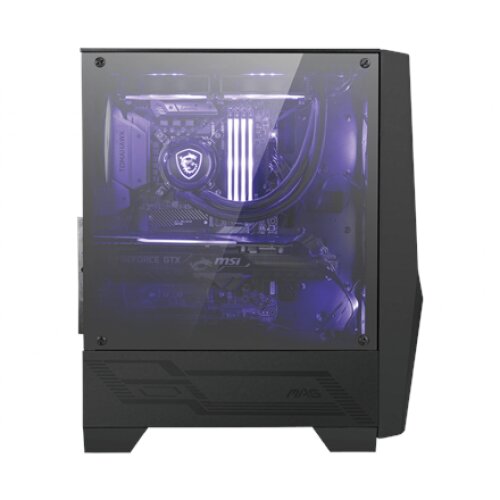 MSI MAG FORGE 100M PC Case, Mid-Tower, USB 3.2, Black , MSI , MAG FORGE 100M , ATX , Black