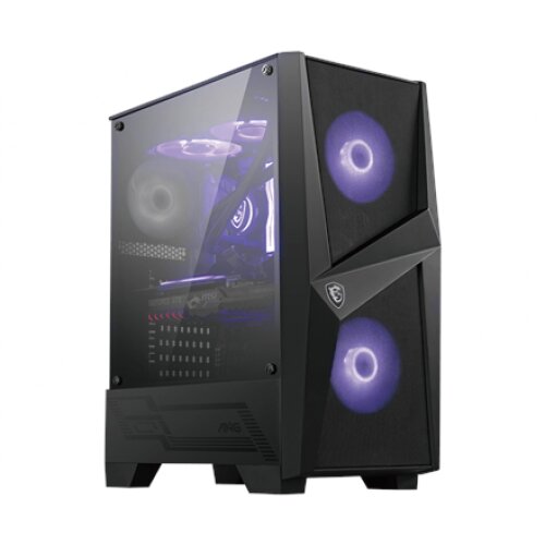 MSI MAG FORGE 100M PC Case, Mid-Tower, USB 3.2, Black , MSI , MAG FORGE 100M , ATX , Black