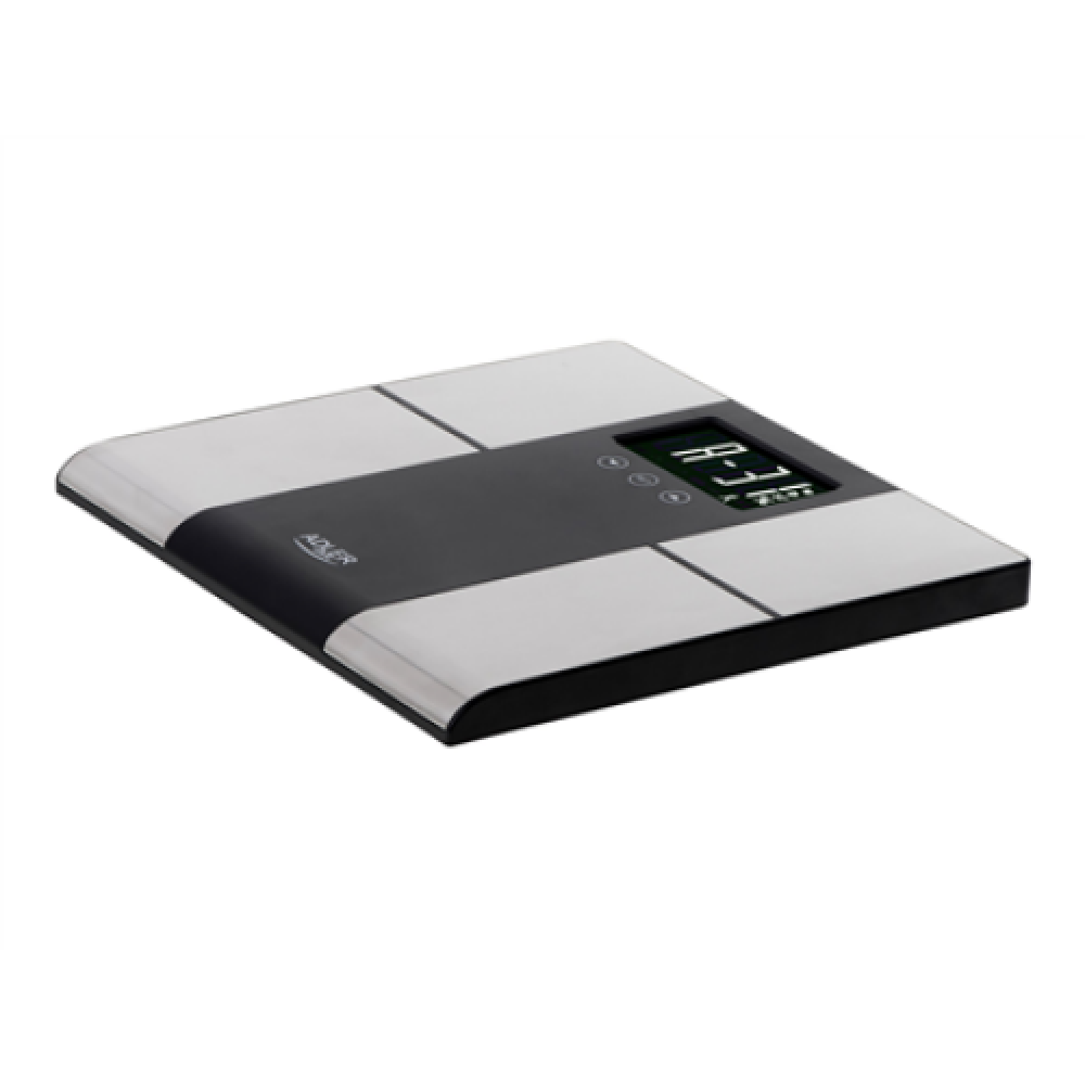 Adler , Bathroom scale with analyzer , AD 8165 , Maximum weight (capacity) 225 kg , Accuracy 100 g , Body Mass Index (BMI) measuring , Stainless steel/Black