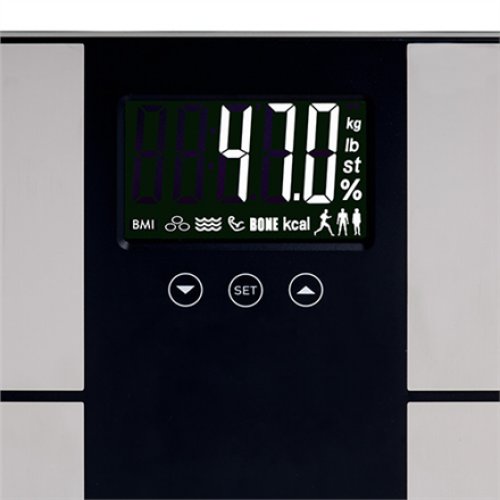 Adler , Bathroom scale with analyzer , AD 8165 , Maximum weight (capacity) 225 kg , Accuracy 100 g , Body Mass Index (BMI) measuring , Stainless steel/Black