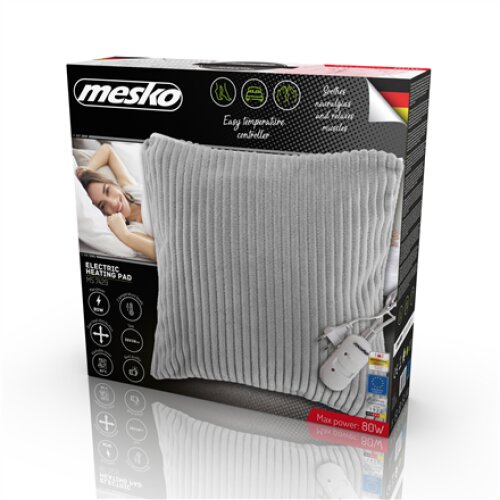 Mesko , Electirc heating pad , MS 7429 , Number of heating levels 2 , Number of persons 1 , Washable , Remote control , 80 W , Grey