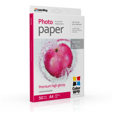 ColorWay Photo Paper, 50 sheets , 255 g/m² , A4 , Premium High Glossy