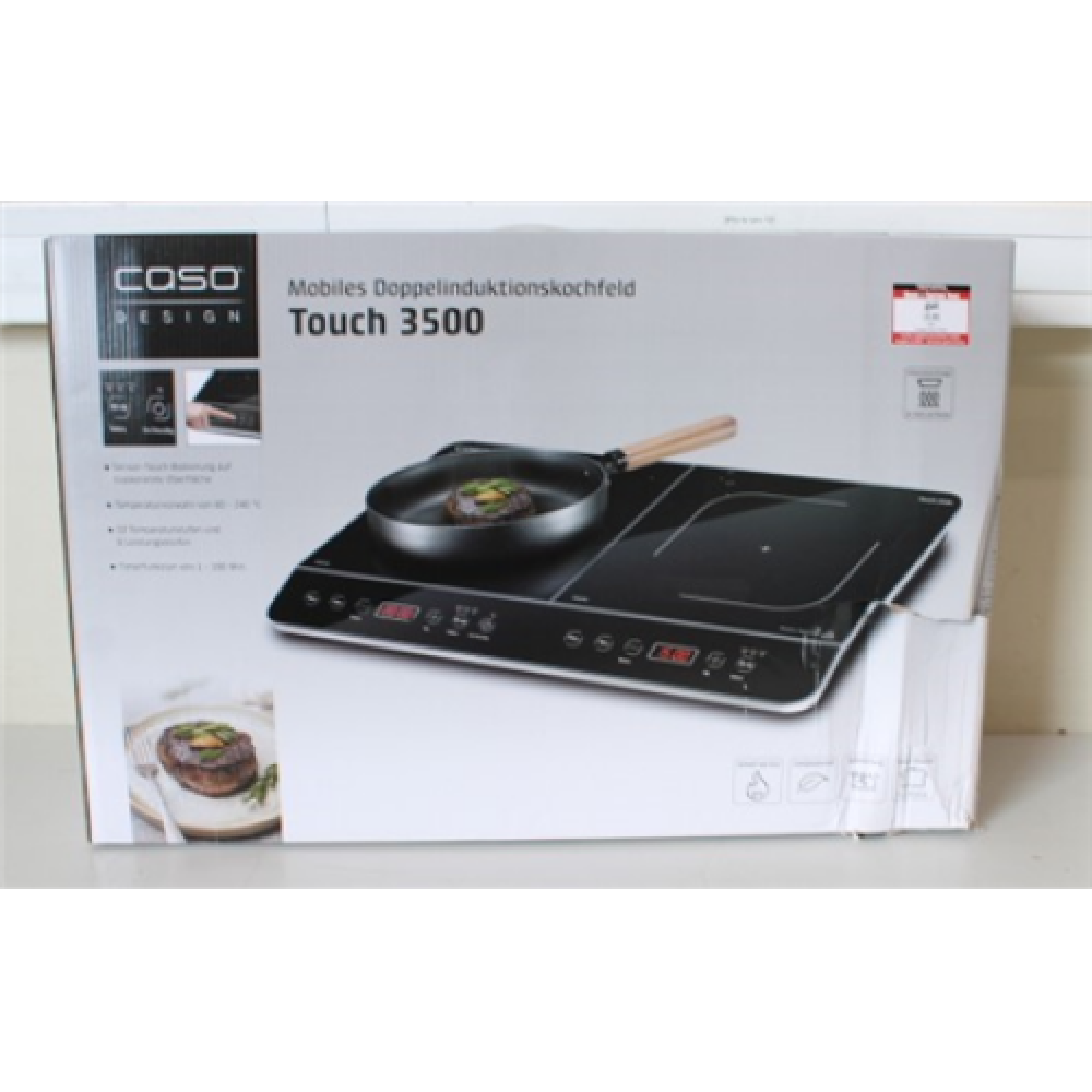 SALE OUT. Caso Hob Touch 3500 Induction Number of burners/cooking zones 2 Touch control Timer Black Display DAMAGED PACKAGING, UNEVEN GLASS SIZE , Caso Hob , Touch 3500 , Number of burners/cooking zones 2 , Touch control , Black , DAMAGED PACKAGING, SCRAT
