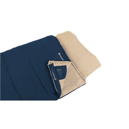 Outwell Contour Lux Deep Blue , Sleeping Bag , 220 x 85 cm , Temperature -19 to 15 °C , Right Zipper