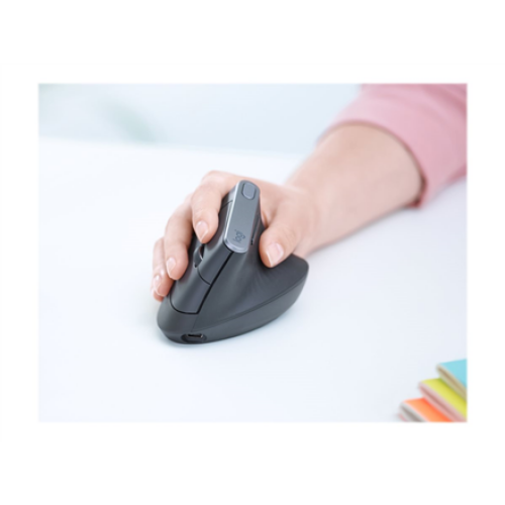 Logitech , Ergonomic Mouse , MX VERTICAL , Wireless , USB, Bluetooth , Graphite