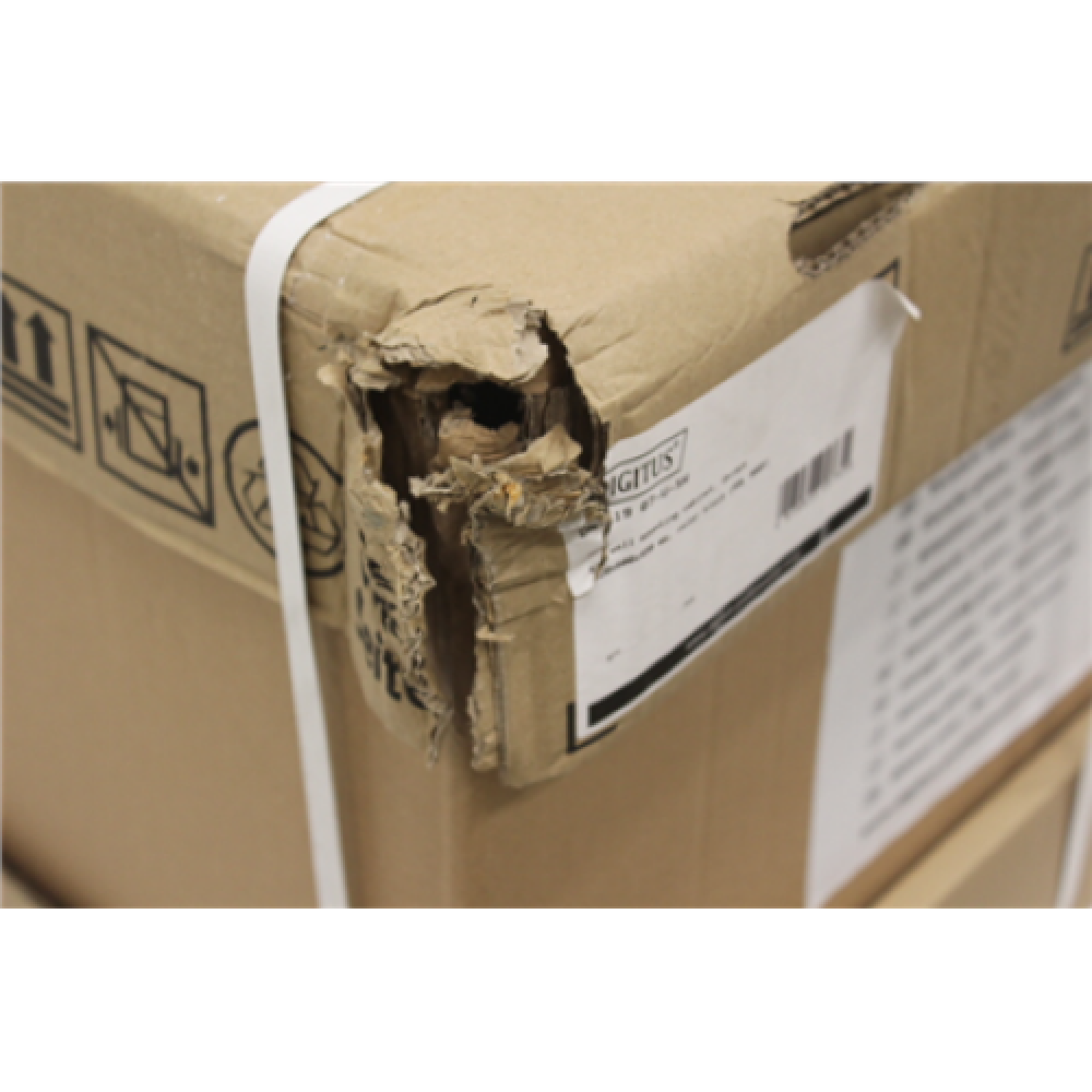 SALE OUT. DIGITUS 7U wall mounting cabinet, Unique 420x600x450 mm, color black (RAL 9005) Digitus Wall Mounting Cabinet DN-19 07-U-SW DAMAGED PACKAGING, SCRATCHED CORNER, DAMAGED PAINT Black IP protection class: IP20; Front door: Glass door, single openin