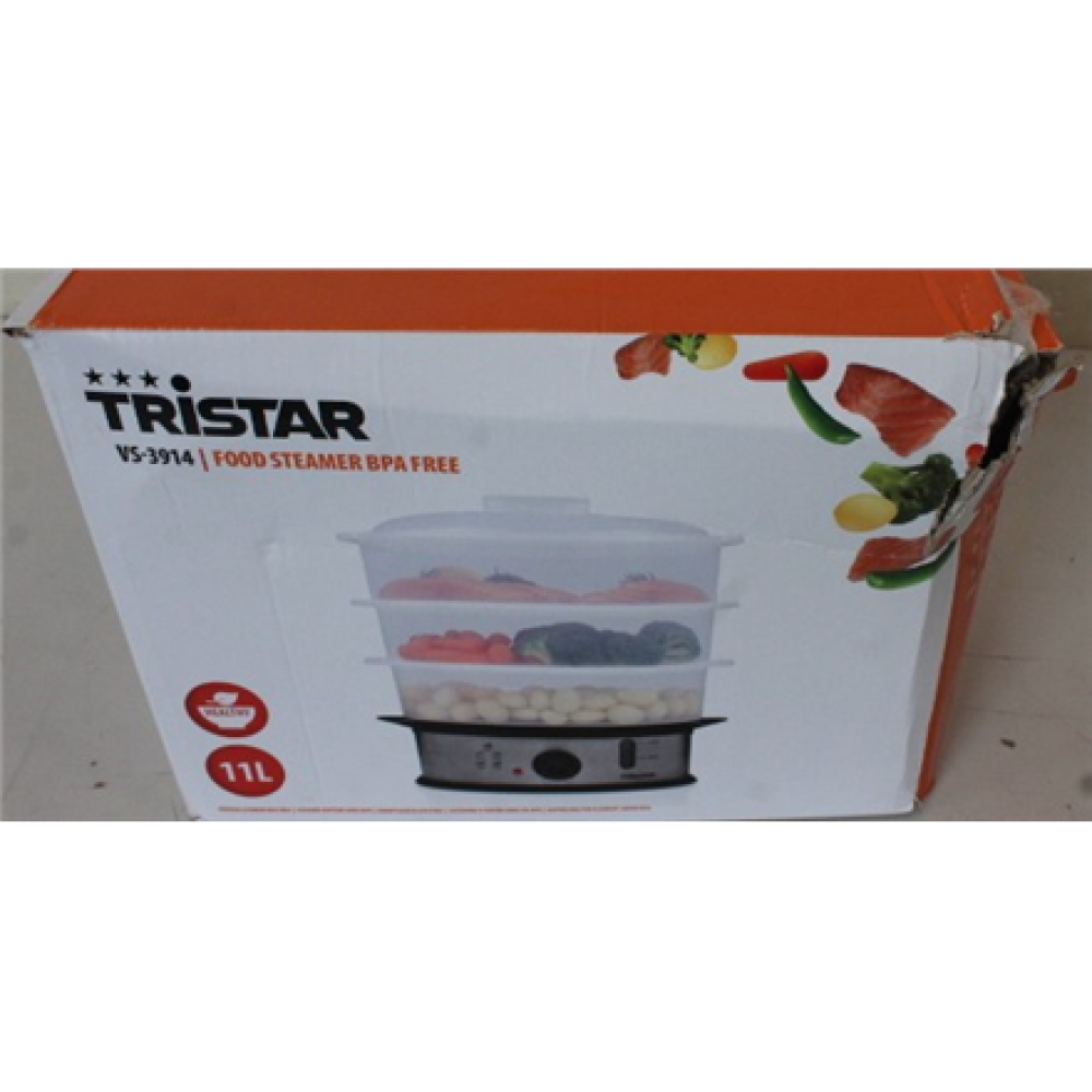 SALE OUT. Tristar , Food Steamer , VS-3914 , Silver , 1200 W , Capacity 11 L , DAMAGED PACKAGING , Number of baskets 3