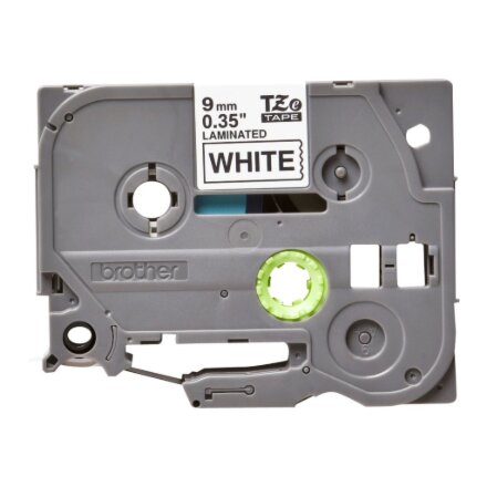 Brother , TZe-221 Laminated Tape , Black on White , TZe , 8 m , 9 cm