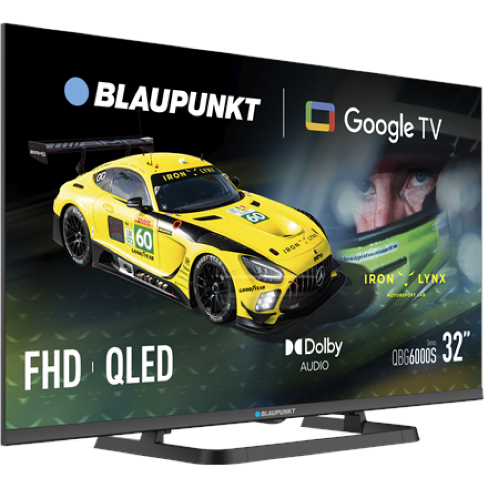 Blaupunkt QLED TV , 32QBG6000S , 32 , Smart TV , Google TV , Black
