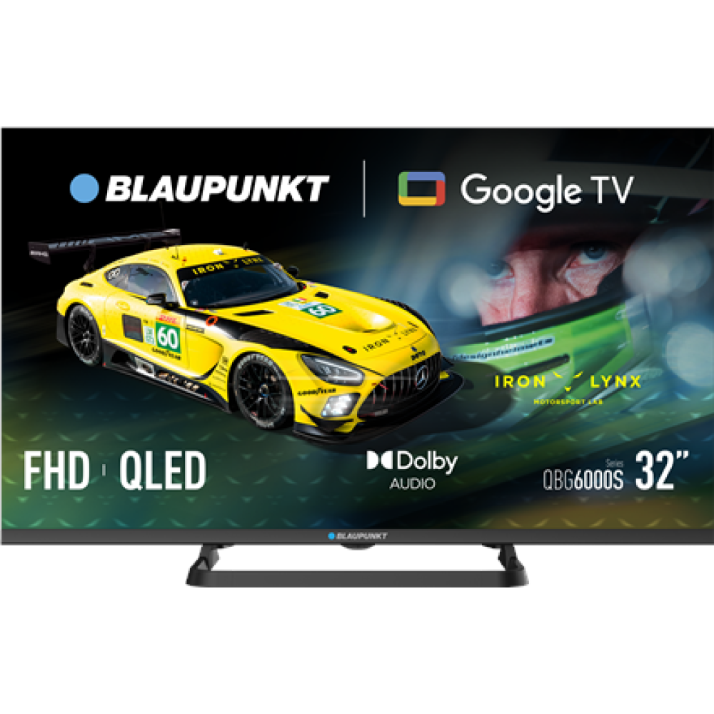 Blaupunkt QLED TV , 32QBG6000S , 32 , Smart TV , Google TV , Black
