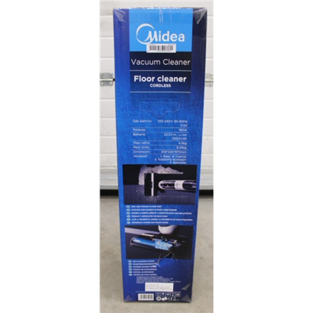 SALE OUT. Midea MWD-X6 Cordless Vacuum Cleaner 3 In 1, White/Black , Midea Cordless Vacuum Cleaner , MWD-X6 , Handstick 3in1 , Washing function , 120 W , 21.6 V , Operating time (max) 40 min , White/Black , Warranty 24 month(s) , DAMAGED PACKAGING
