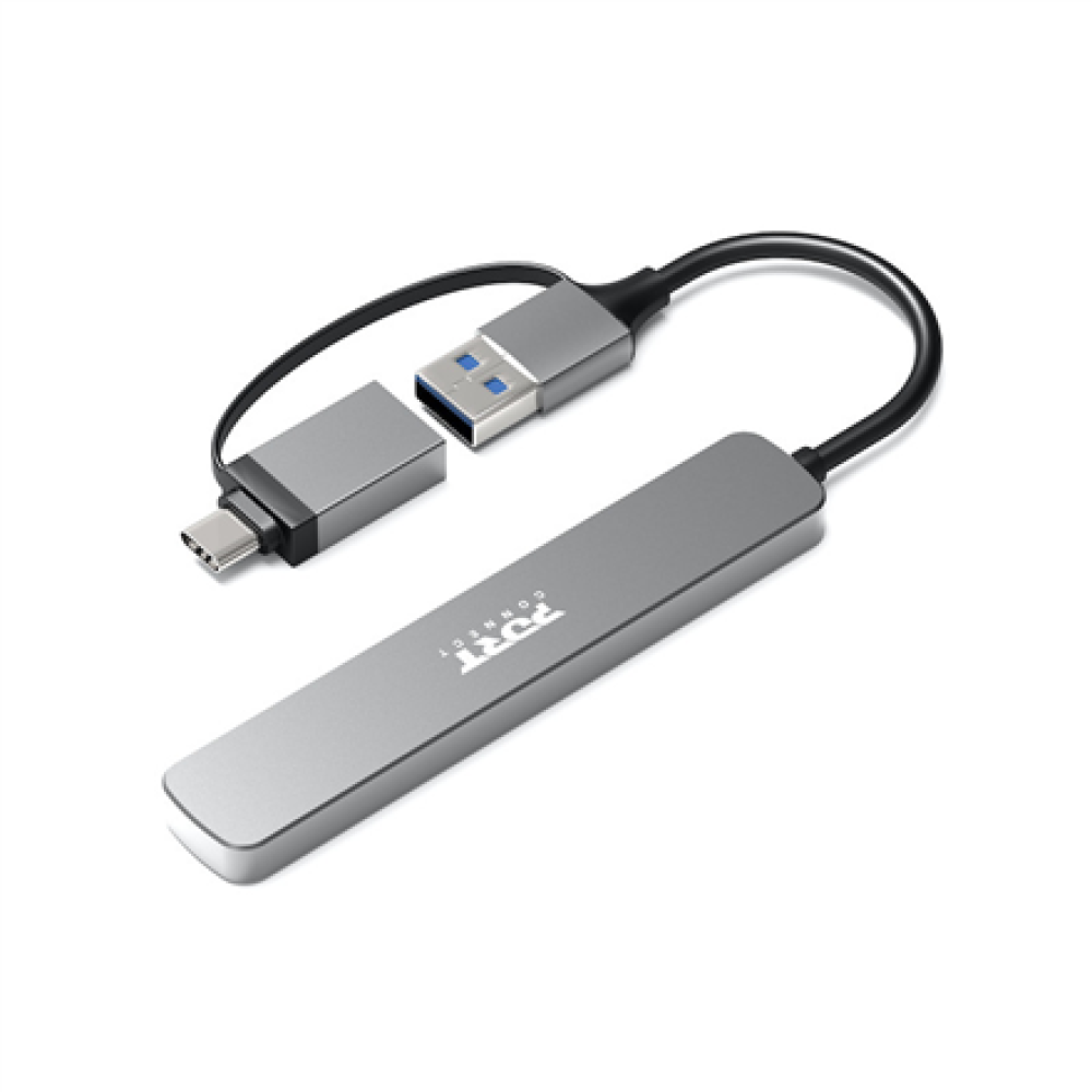 PORT CONNECT , Hub USB-C/USB-A vers 4 ports USB-A 3.0 5Gbps