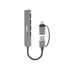 PORT CONNECT , Hub USB-C/USB-A vers 4 ports USB-A 3.0 5Gbps PORT CONNECT , Hub USB-C/USB-A vers 4 ports USB-A 3.0 5Gbps
