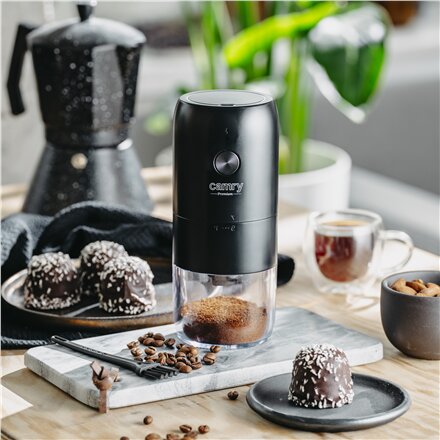 Camry Cordless USB Electric Coffee Grinder , CR 4302 , 25 W , Coffee beans capacity 25-30 g , Black