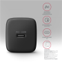 AXAGON Wallcharger 1x port USB-C, PD3.0/PPS/QC4+/AFC/FCP/Apple, 20W , ACU-PD20