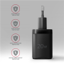 AXAGON Wallcharger 1x port USB-C, PD3.0/PPS/QC4+/AFC/FCP/Apple, 20W , ACU-PD20
