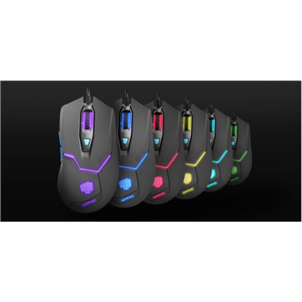 Fury Hunter 2.0, RGB LED light, Black, Wired Optical Gaming Mouse