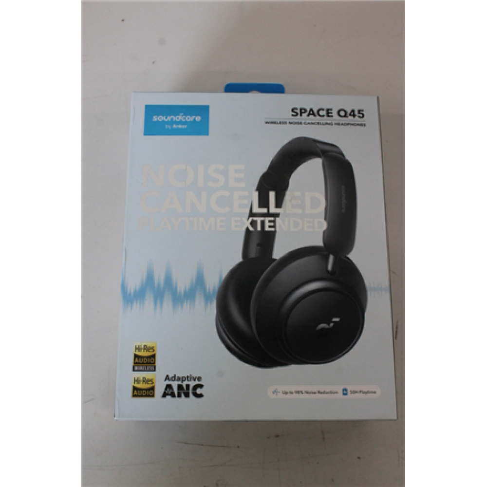 SALE OUT. Anker Soundcore Space Q45 Over-ear Headphones, Black , Anker Soundcore Headphones , Space Q45 , Bluetooth , Over-ear , Microphone , USED, DIRTY , Wireless , Black