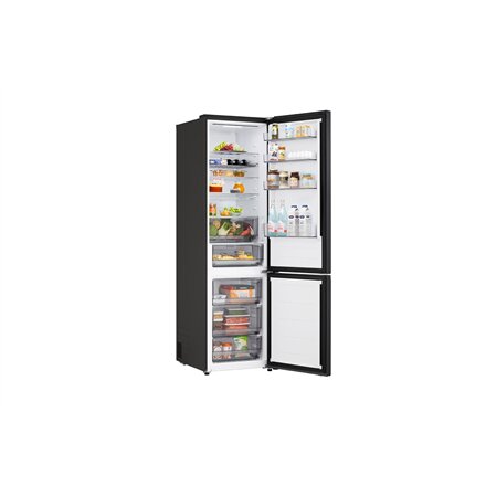 LG Refrigerator , GBBS322CEV , Energy efficiency class C , Free standing , Combi , Height 203 cm , Fridge net capacity 262 L , Freezer net capacity 113 L , Display , 34 dB , Black