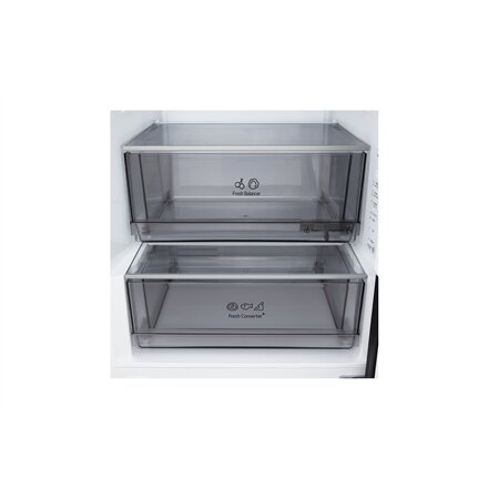LG Refrigerator , GBBS322CEV , Energy efficiency class C , Free standing , Combi , Height 203 cm , Fridge net capacity 262 L , Freezer net capacity 113 L , Display , 34 dB , Black