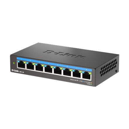 D-Link , DMS-108/E , 8-Port 2.5G Multi-Gigabit Desktop Switch , Desktop , Unmanaged