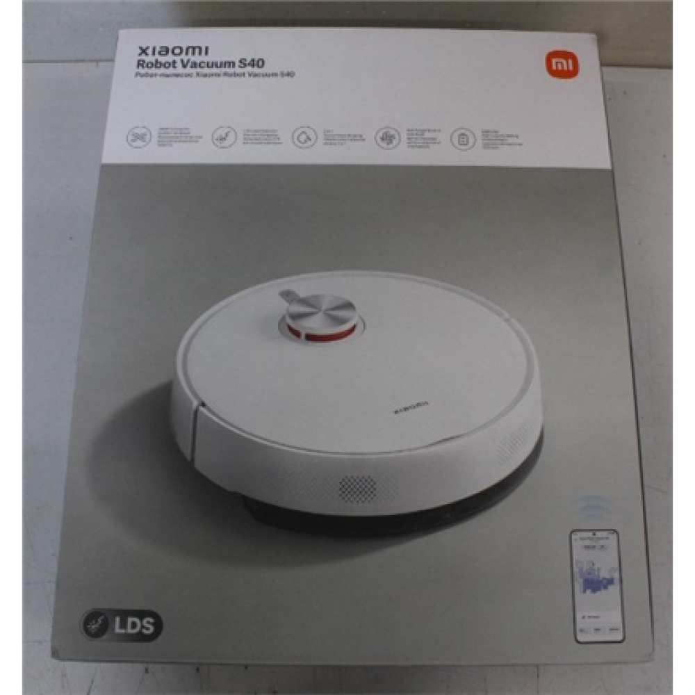 SALE OUT. Xiaomi Robot Vacuum S40 EU , Xiaomi Robot Vacuum S40 EU , Wet&Dry , 5200 mAh , Dust capacity 0.52 L , 10000 Pa , White , DAMAGED PACKAGING , 24 month(s)
