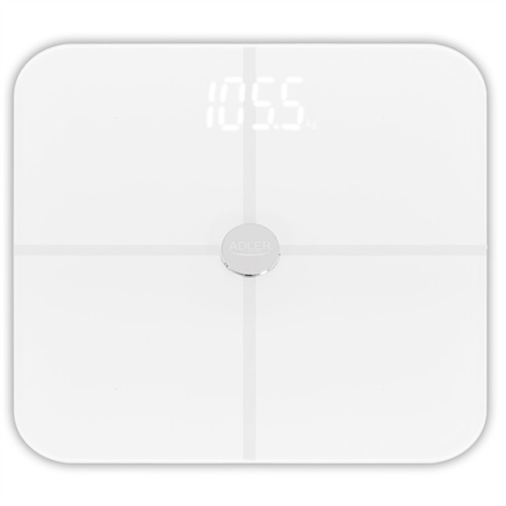 Adler Smart Bathroom Scale , AD 8187 , Maximum weight (capacity) 180 kg , Accuracy 100 g , Body Mass Index (BMI) measuring , White