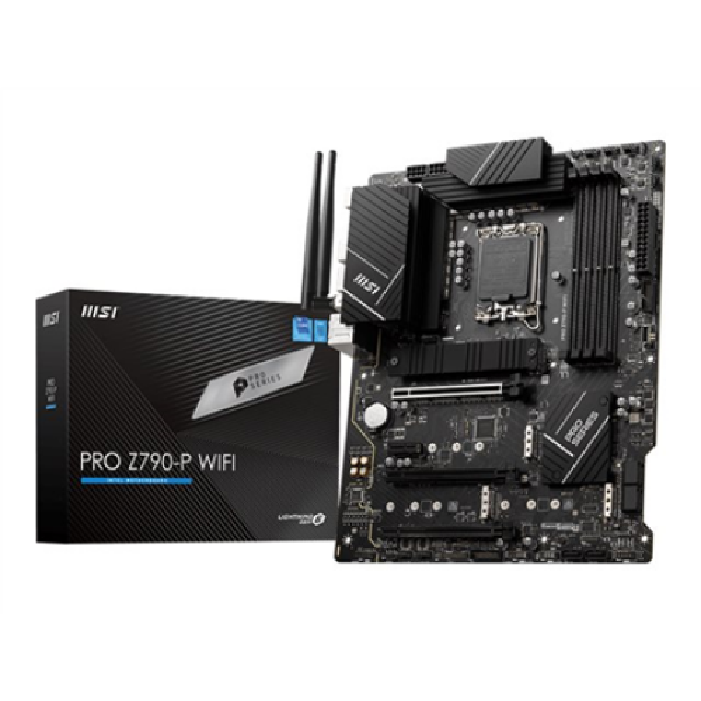 MSI , PRO Z790-P WIFI , Processor family Intel , Processor socket LGA1700 , DDR5 DIMM , Memory slots 4 , Supported hard disk drive interfaces SATA, M.2 , Number of SATA connectors 6 , Chipset Intel Z790 , ATX