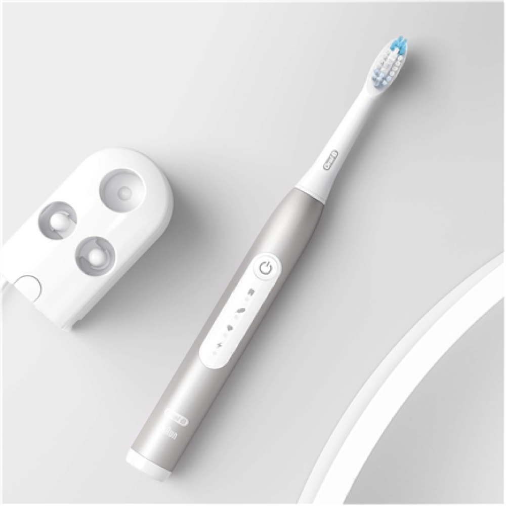 Oral-B Pulsonic Slim Luxe 4000 Sonic , Electric Toothbrush , Rechargeable , For adults , Number of brush heads included 1 , Number of teeth brushing modes 3 , Platinum