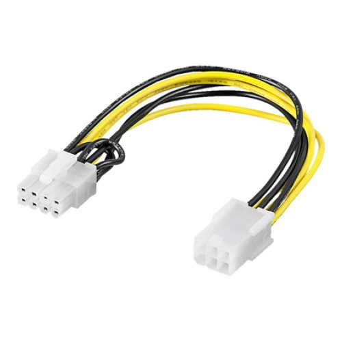 Goobay , Power cable/adapter for PC graphics card; PCI-E/PCI Express; 6-pin to 8-pin