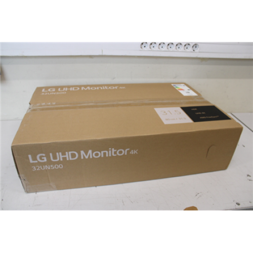 SALE OUT. LG 32UN500P-W 31,5” 3840x2160/16:9/4ms/350cd/m2/ HDMI DisplayPort LG Monitor 32UN500P-W 31.5 , VA, UHD, 3840 x 2160, 16:9, 4 ms, 350 cd/m², DAMAGED PACKAGING, HDMI ports quantity 2, 60 Hz