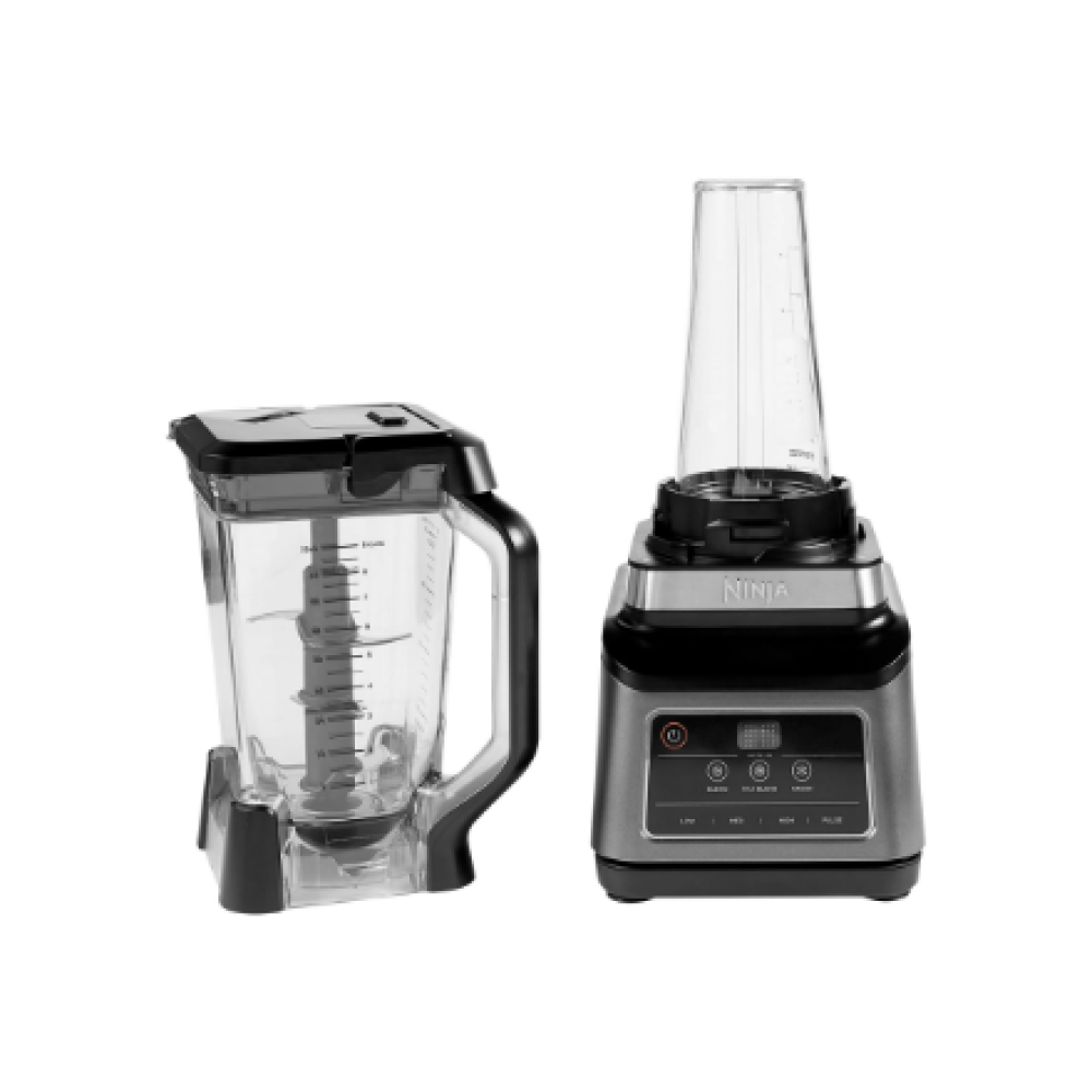 NINJA Mixer Blender 2in1 with Auto IQ , BN750EU , Tabletop , 1200 W , Jar material Plastic , Jar capacity 2.1+0.7 L , Ice crushing , Black/Silver