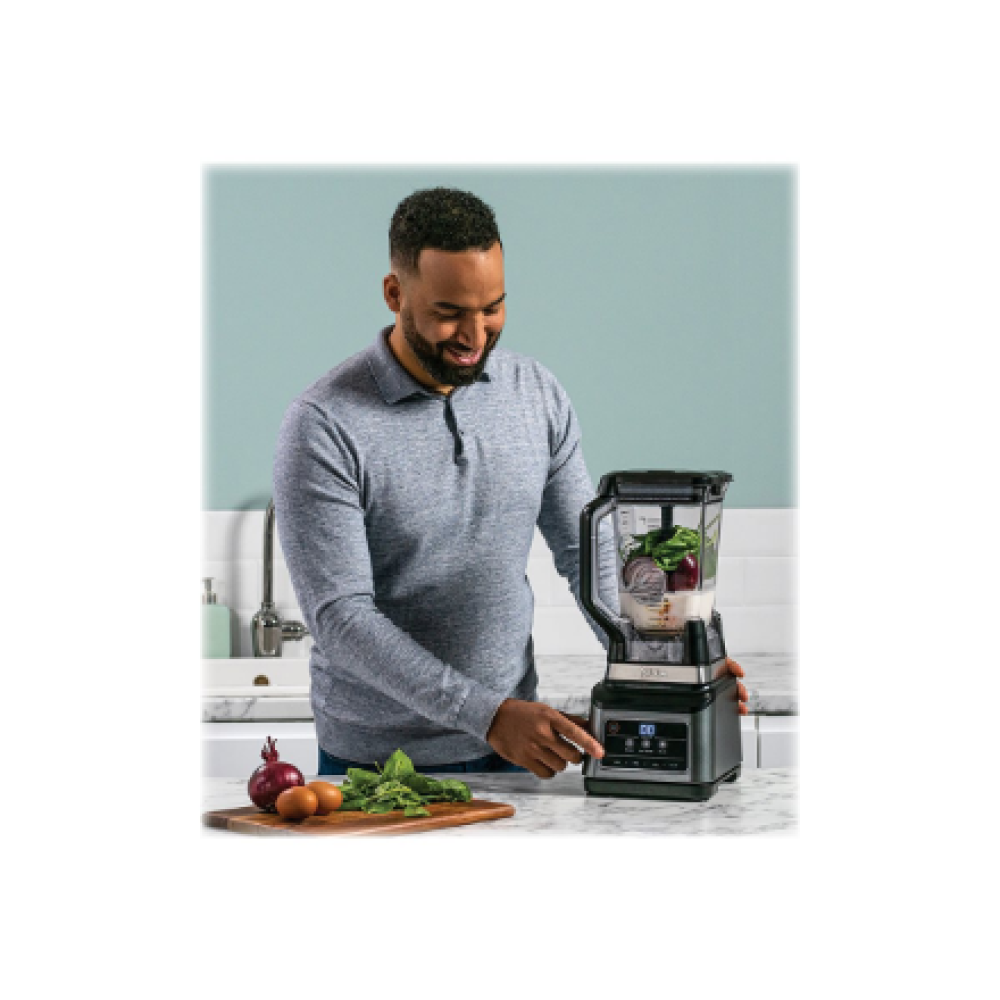 NINJA Mixer Blender 2in1 with Auto IQ , BN750EU , Tabletop , 1200 W , Jar material Plastic , Jar capacity 2.1+0.7 L , Ice crushing , Black/Silver