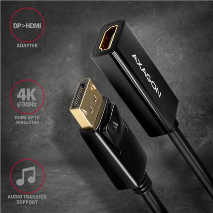 AXAGON , Active adapter , DisplayPort to HDMI , 0.15 m