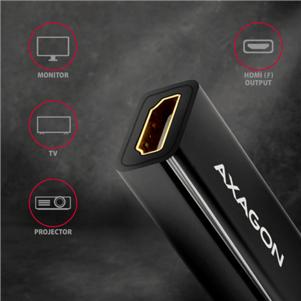 AXAGON , Active adapter , DisplayPort to HDMI , 0.15 m
