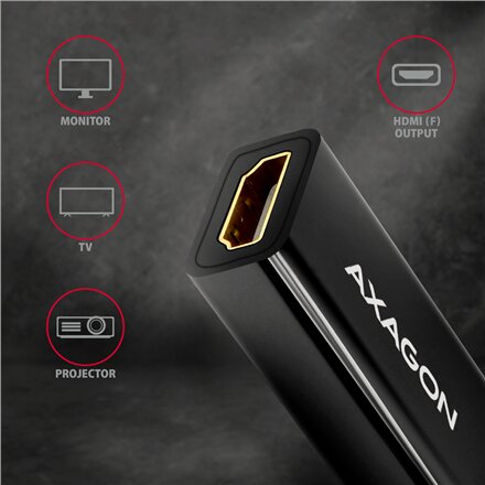 AXAGON , Active adapter , DisplayPort to HDMI , 0.15 m