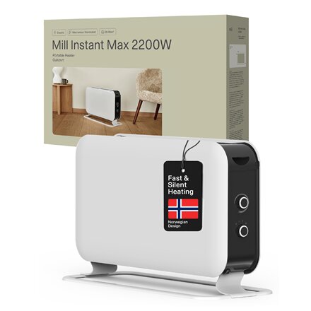 Mill , Heater , CO2200MECMAX , Convection Heater , 2200 W , Number of power levels 3 , Suitable for rooms up to 30 m² , White