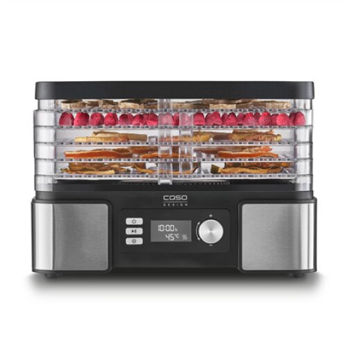 Caso , Food Dehydrator , DH 450 , Power 370-450 W , Number of trays 5 , Temperature control , Integrated timer , Black/Stainless Steel