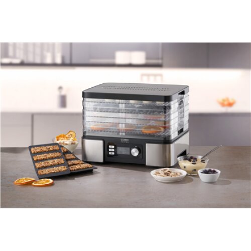 Caso , Food Dehydrator , DH 450 , Power 370-450 W , Number of trays 5 , Temperature control , Integrated timer , Black/Stainless Steel