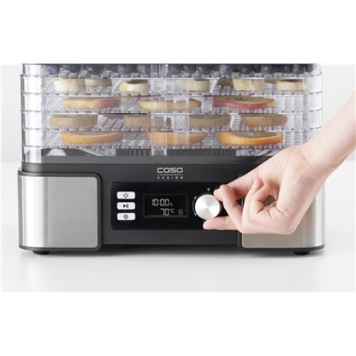 Caso , Food Dehydrator , DH 450 , Power 370-450 W , Number of trays 5 , Temperature control , Integrated timer , Black/Stainless Steel