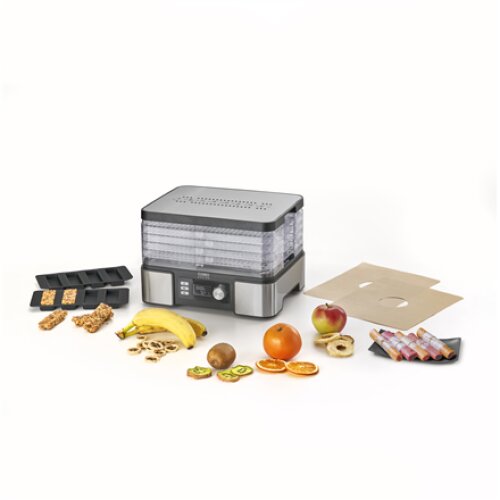 Caso , Food Dehydrator , DH 450 , Power 370-450 W , Number of trays 5 , Temperature control , Integrated timer , Black/Stainless Steel