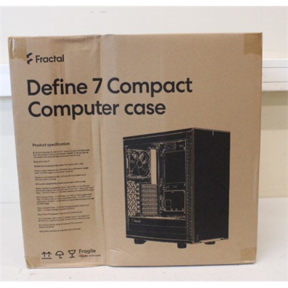 SALE OUT. Fractal Define 7 Compact Black , Fractal Design , Define 7 Compact , Black , ATX , DAMAGED PACKAGING , Power supply included No , ATX
