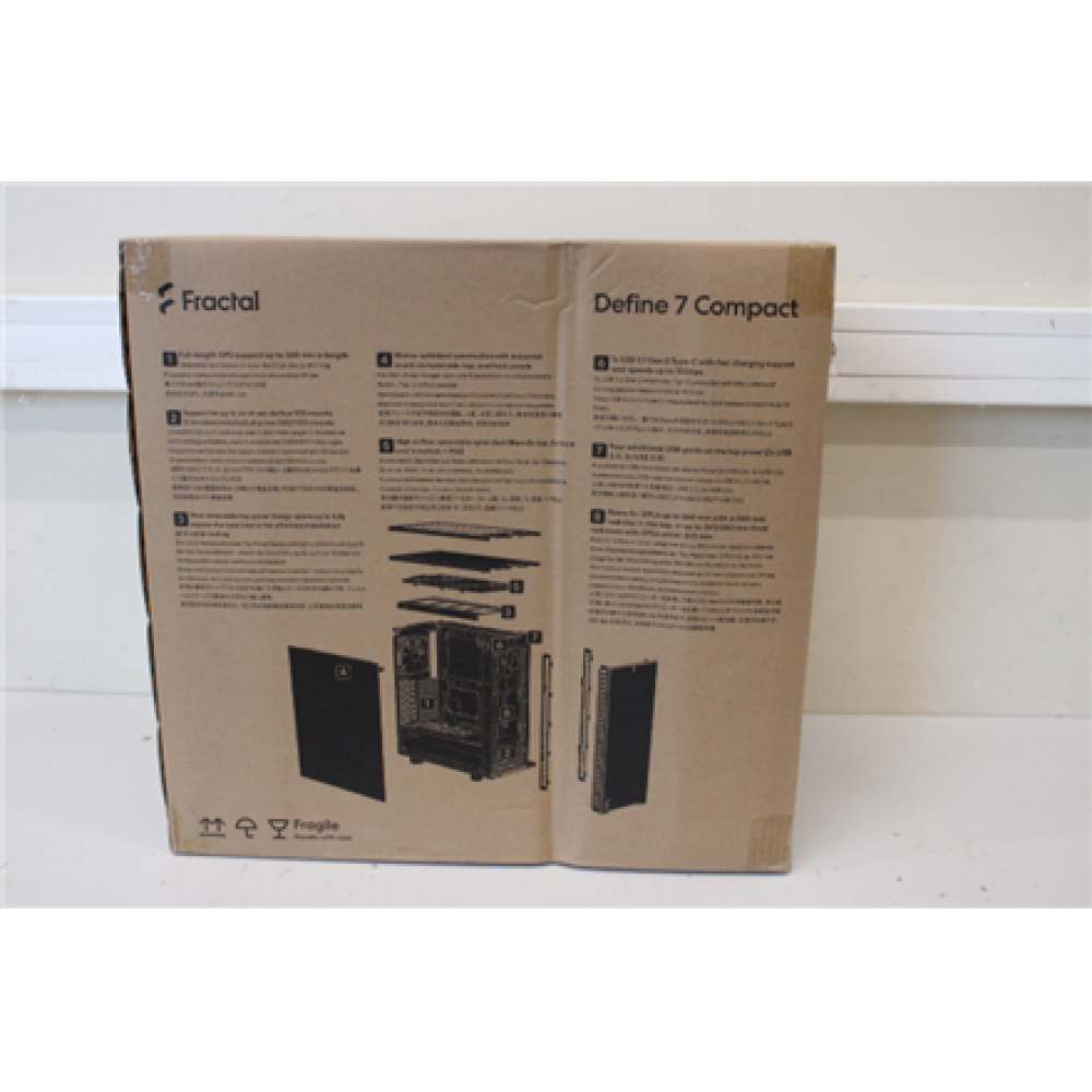 SALE OUT. Fractal Define 7 Compact Black , Fractal Design , Define 7 Compact , Black , ATX , DAMAGED PACKAGING , Power supply included No , ATX