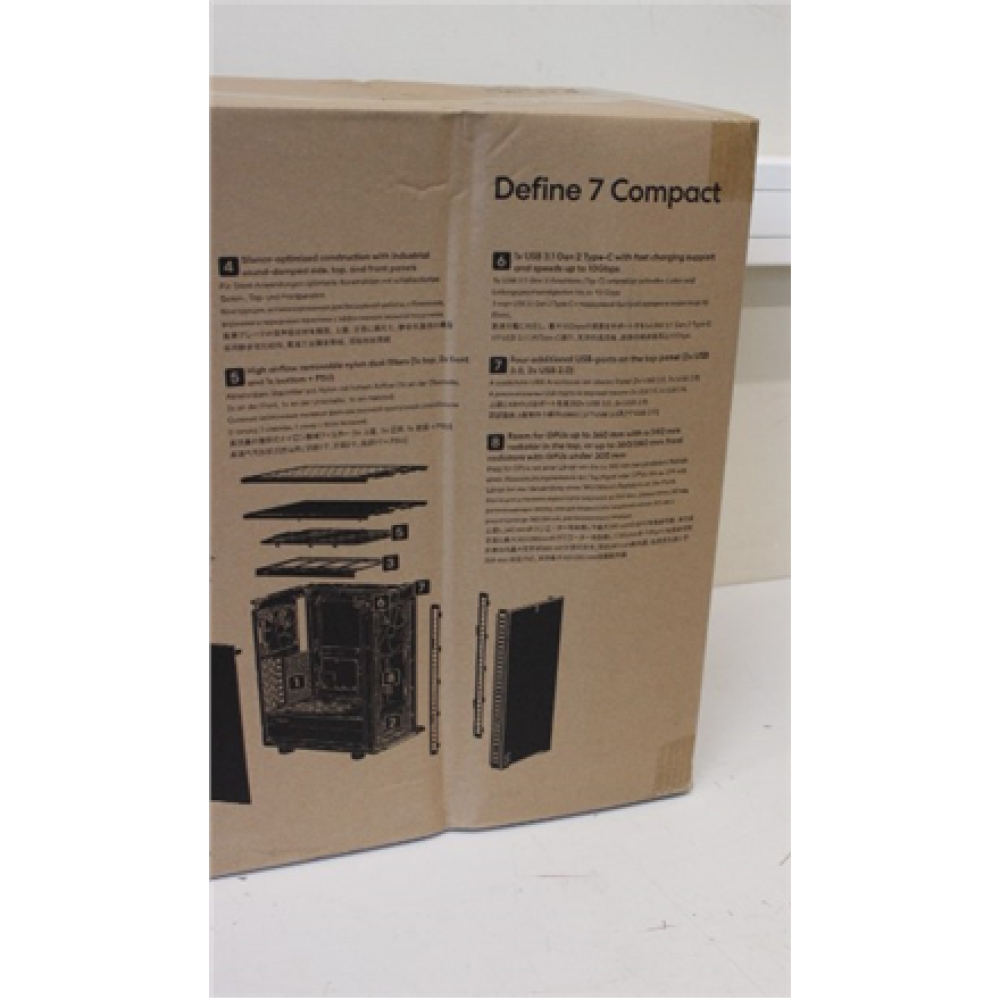 SALE OUT. Fractal Define 7 Compact Black , Fractal Design , Define 7 Compact , Black , ATX , DAMAGED PACKAGING , Power supply included No , ATX