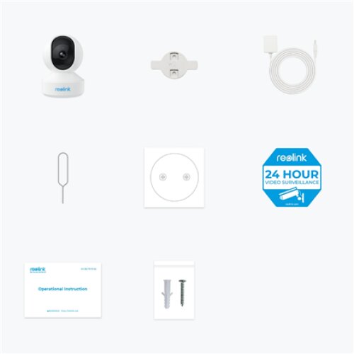 Reolink , Super HD Smart Home WiFi IP Camera , E Series E330 , PTZ , 4 MP , 4mm/F2.0 , H.264 , Micro SD, Max. 512 GB