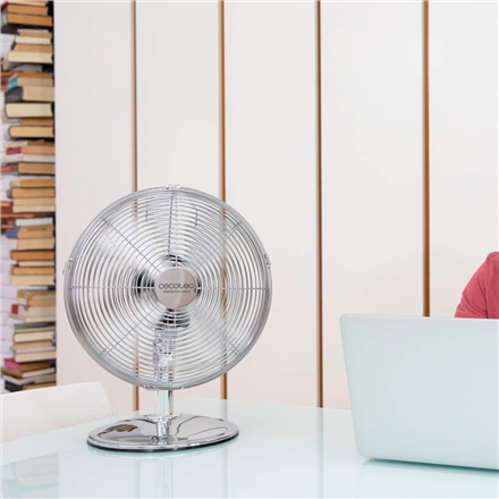Cecotec EnergySilence 620 RetroDesk , Desktop Fan , Table Fan , 40 W , Diameter 30 cm , Number of speeds 3 , Oscillation , Silver