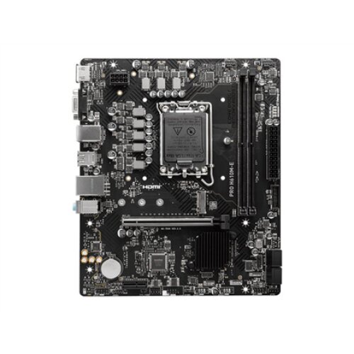 MSI , PRO H610M-E , Processor family Intel , Processor socket LGA1700 , Supported hard disk drive interfaces SATA, M.2 , Number of SATA connectors 4